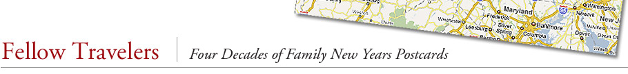Fellow Travelers, Four Decades of Family New Years Postcards masthead